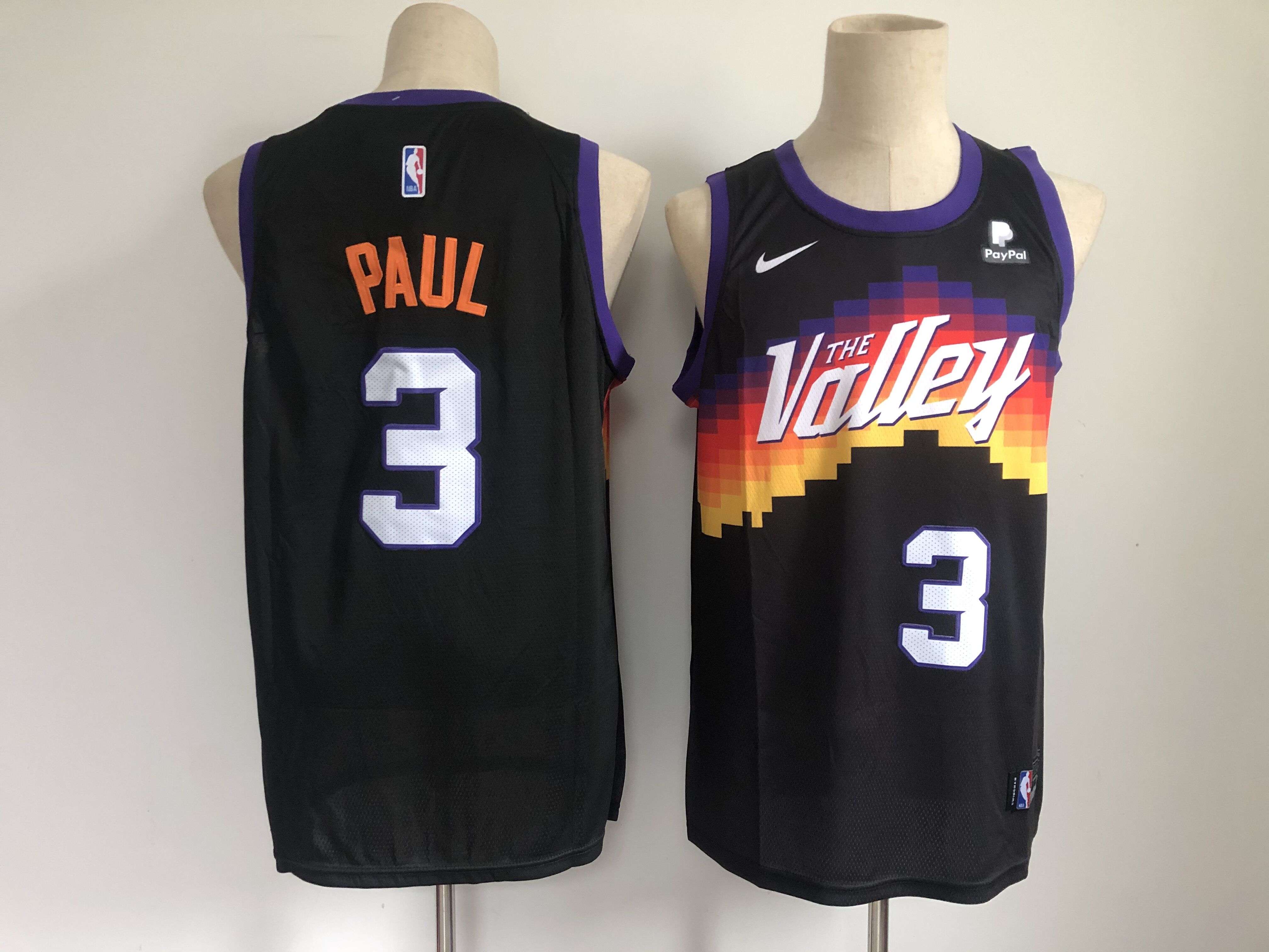 Cheap Men Phoenix Suns 3 Paul Black Nike City Edition NBA Jerseys